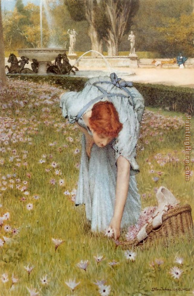 flora painting - Sir Lawrence Alma-Tadema flora art painting